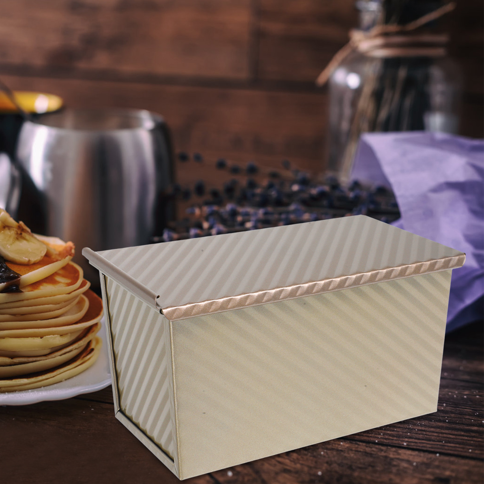 Kitchen Baking Pan - Cetakan Roti Panggang Logam Persegi Panjang