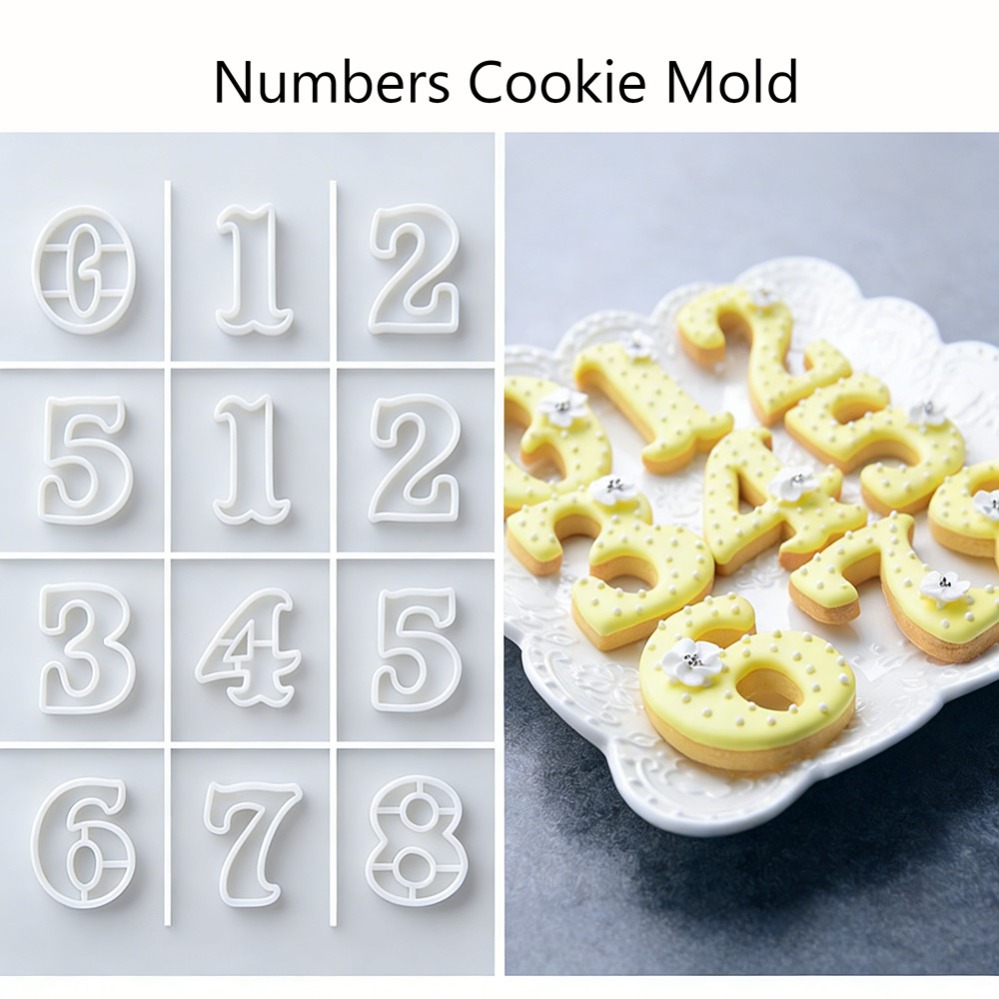 Baking Kitchen Diy - Cetakan Kue Kering Bentuk Angka, Alat