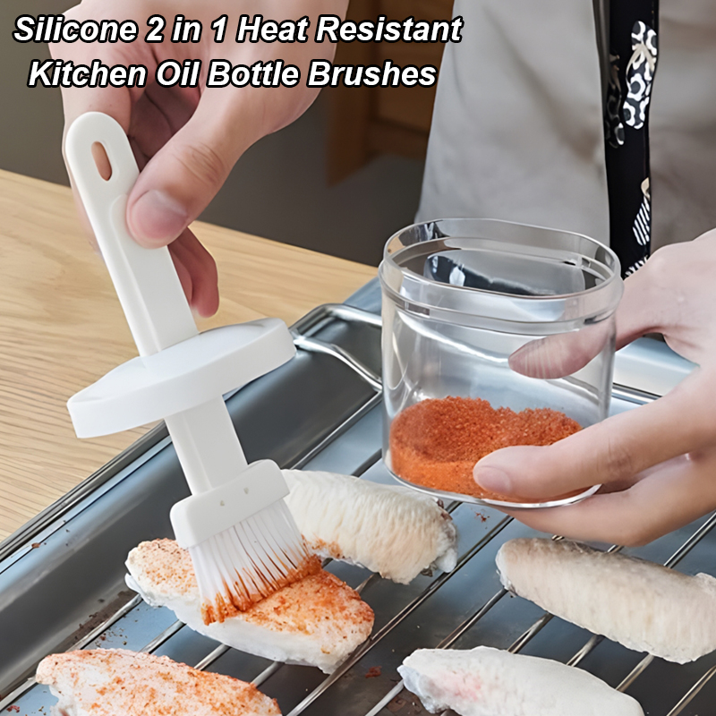 Kitchen Baking Brush - 2 in 1 Sikat Botol Minyak