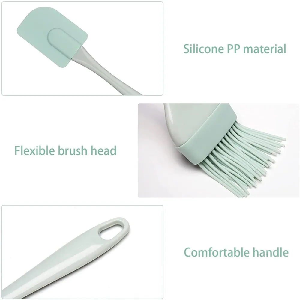 Kitchen Baking Brush - 3 Buah Pengikis Krim DIY Spatula