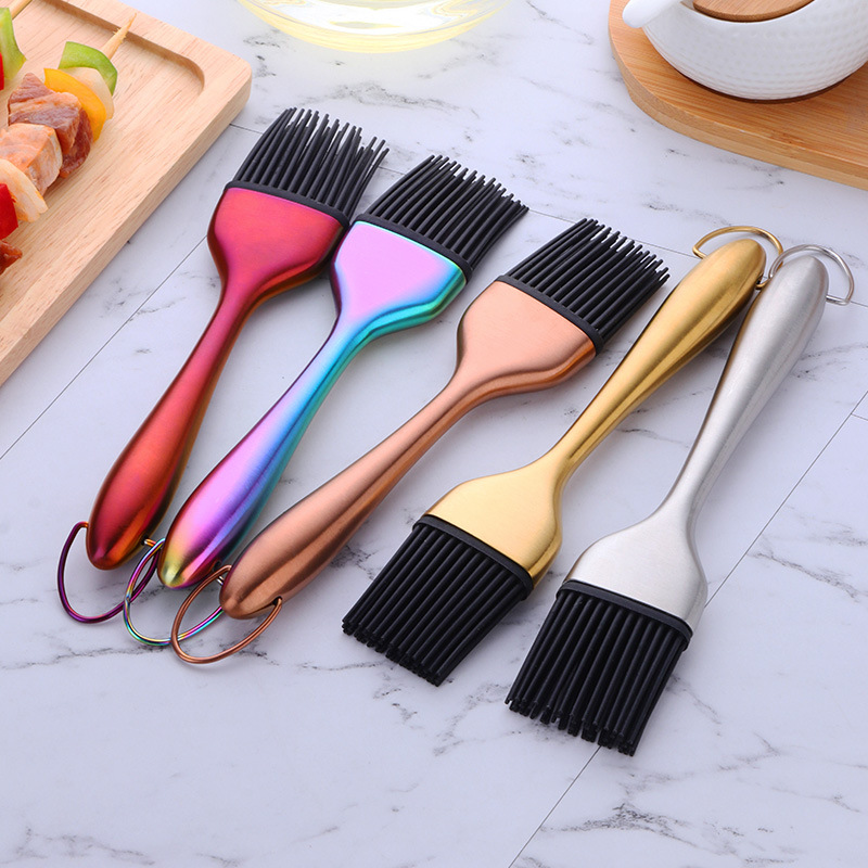 Kitchen Baking Brush - Kuas Minyak Silikon Baja Tahan Karat,