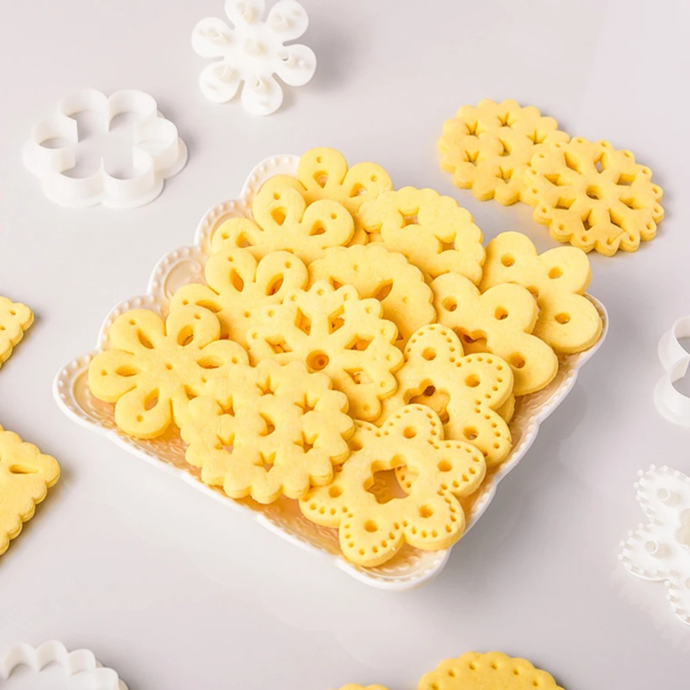 Baking Kitchen Diy - Cetakan Kue Berongga Pola Geometris, Pemotong