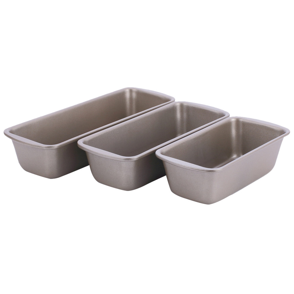 Kitchen Baking Pan - 3Pcs Loyang Roti Persegi Panjang Baja