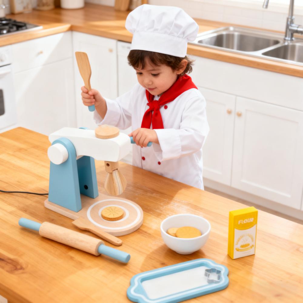 Kitchen Kids Baking Set - Set Permainan Dapur Kayu untuk Anak-Anak,