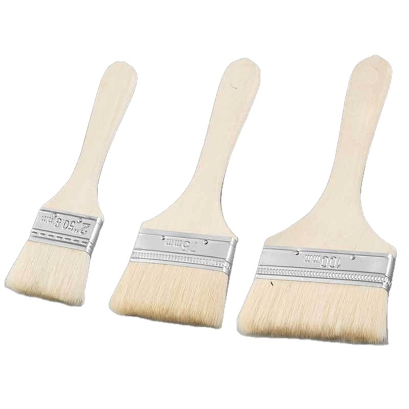 Sikat Wol Gagang Kayu Bulu Lem - Kitchen Baking Brush ulasan dan harga