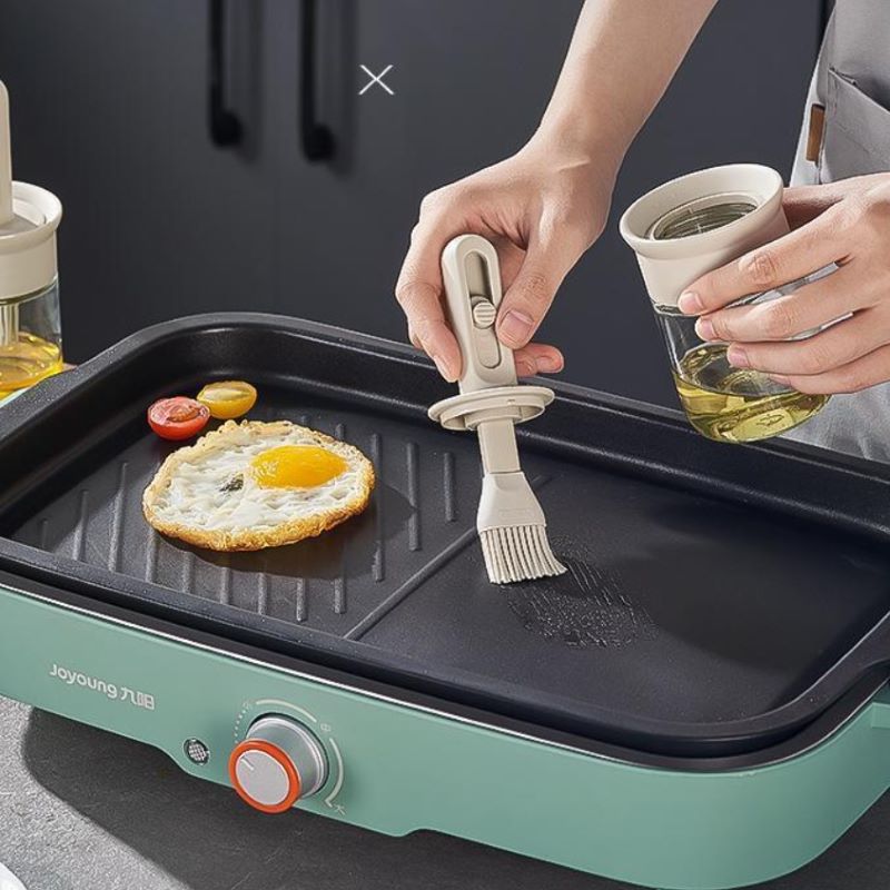 Botol Minyak Kaca Set Kuas Sil - Kitchen Baking Brush ulasan dan harga