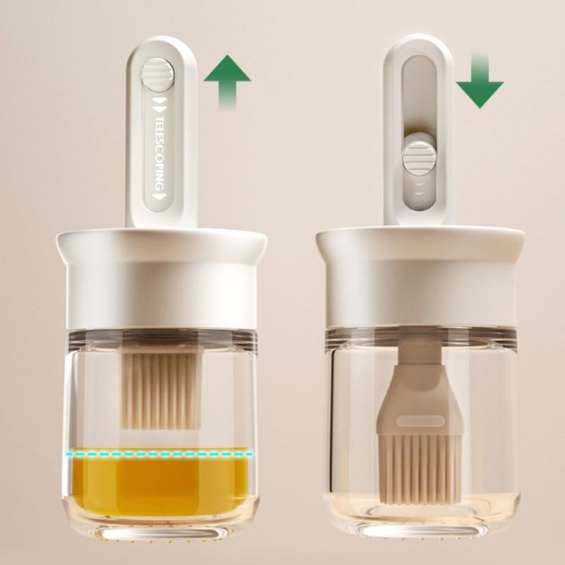 Botol Minyak Kaca Set Kuas Sil - Kitchen Baking Brush ulasan dan harga