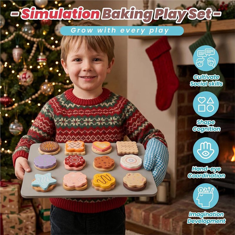 WOWFU-Set Makanan Mainan Kayu  - Kitchen Kids Baking Set ulasan dan harga