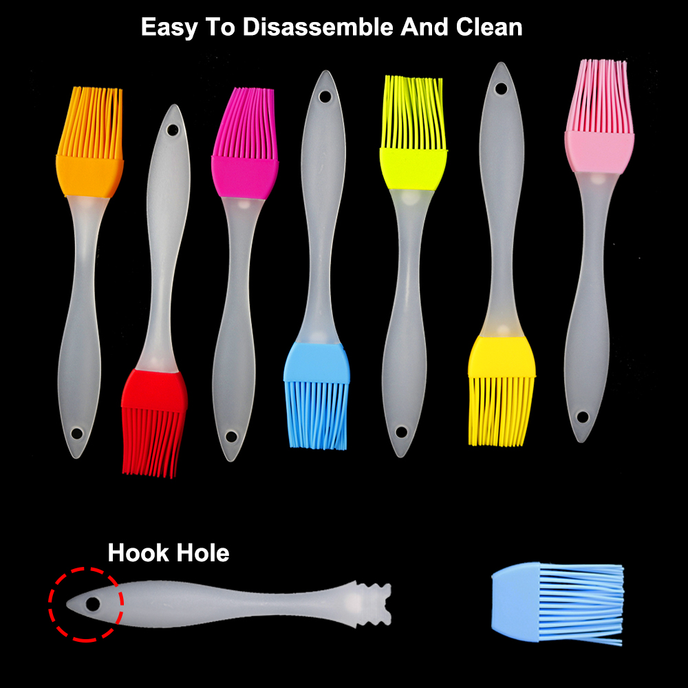 1 buah 7 warna sikat silikon m - Kitchen Baking Brush ulasan dan harga