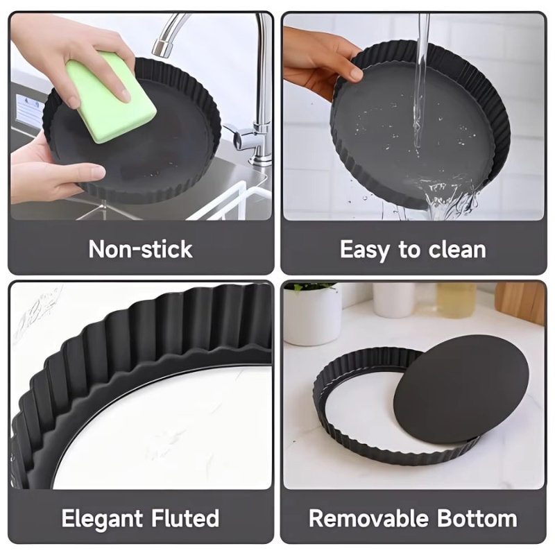 1pc Loyang Tart Beralur dengan - Kitchen Baking Pan ulasan dan harga